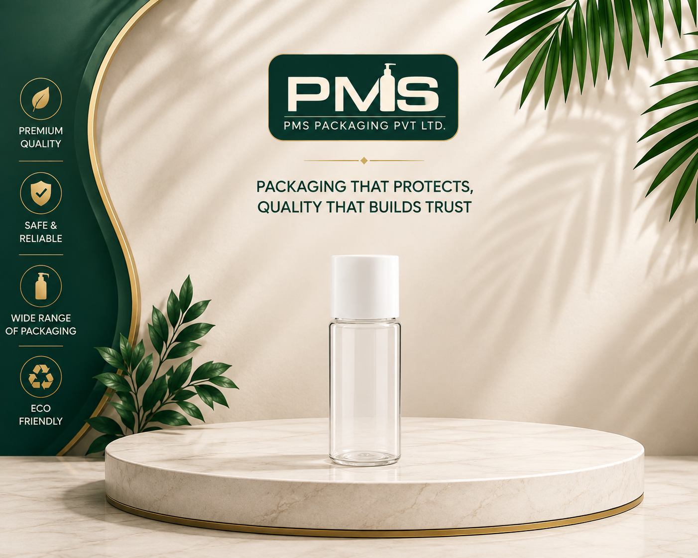 15ml  PET Cylinder Transprent 19MM Neck Round Bottle With  19MM White Screw Cap