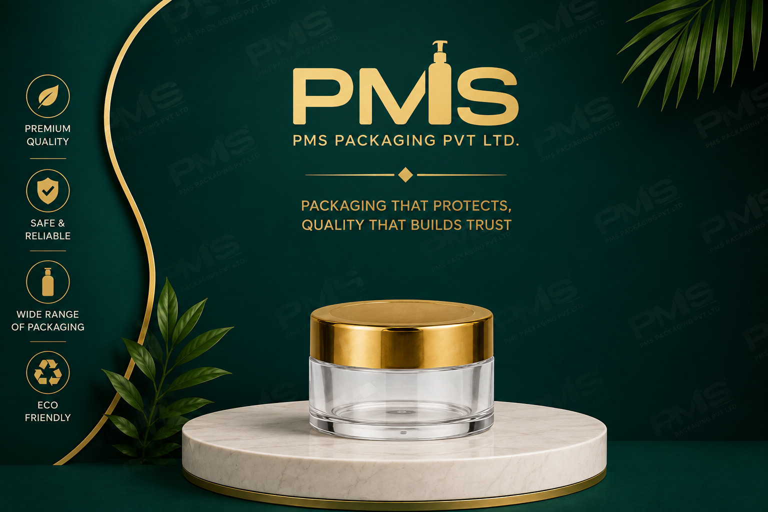 5gm acrylic Jar With  Golden Cap