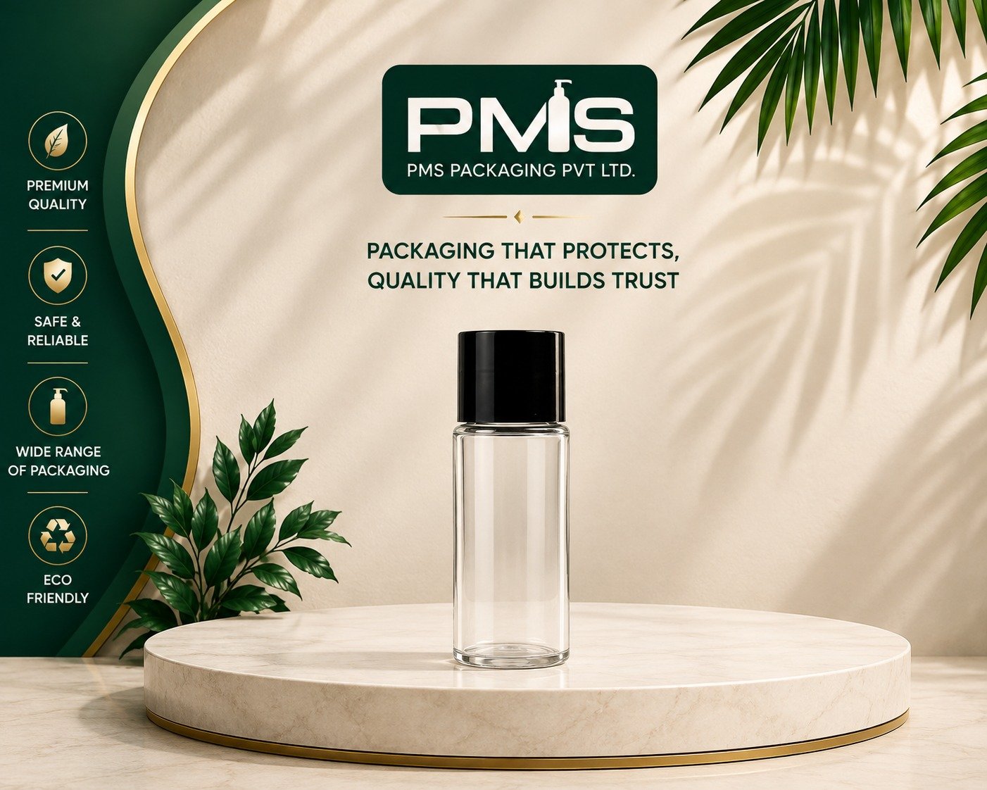 15ml  PET Cylinder Transprent 19MM Neck Round Bottle 19MM Black Screw Cap