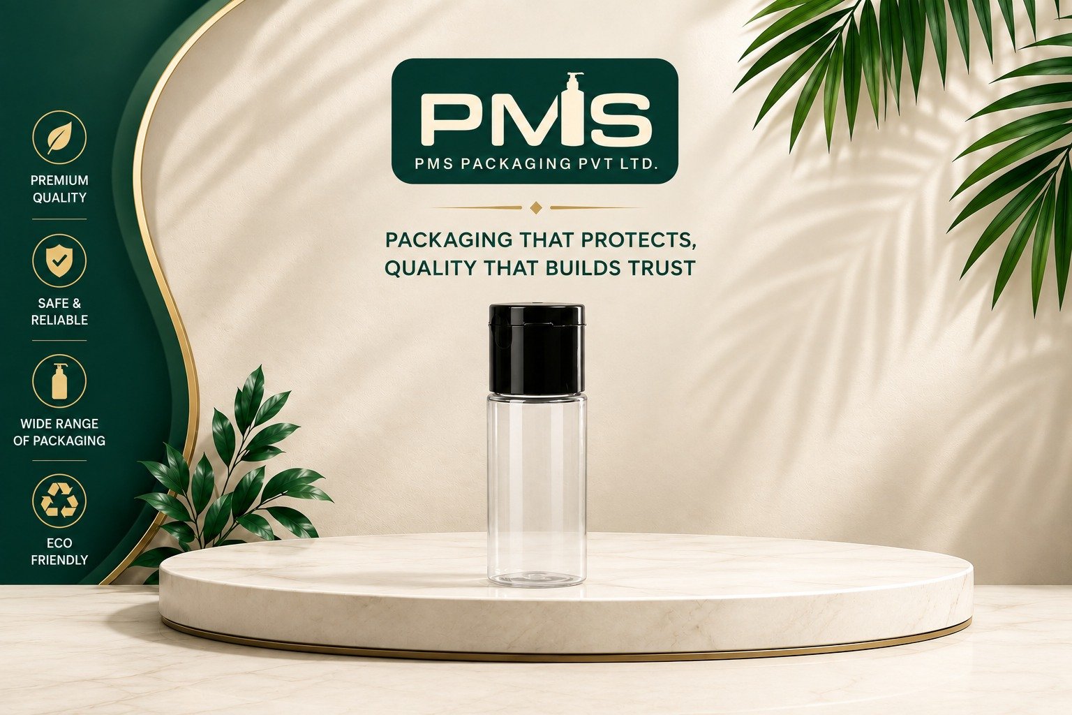 15ml  PET Cylinder Transprent 19MM Neck Round Bottle 19MM Black  Fliptop Cap