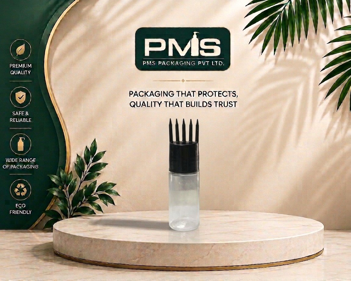 15ml  PET Cylinder Transprent 19MM Neck Round Bottle 19MM Black Hair Comb